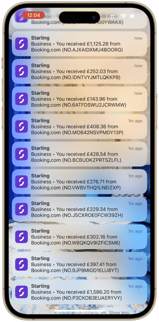THE SA ROADMAP - PAYMENT NOTIFICATION SCREENSHOTS - 12